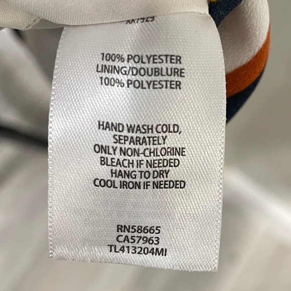 Leith Anthropologie Navy, Rust, and Ivory Sleeveless Dress- Size Medium - Picture 5 of 8